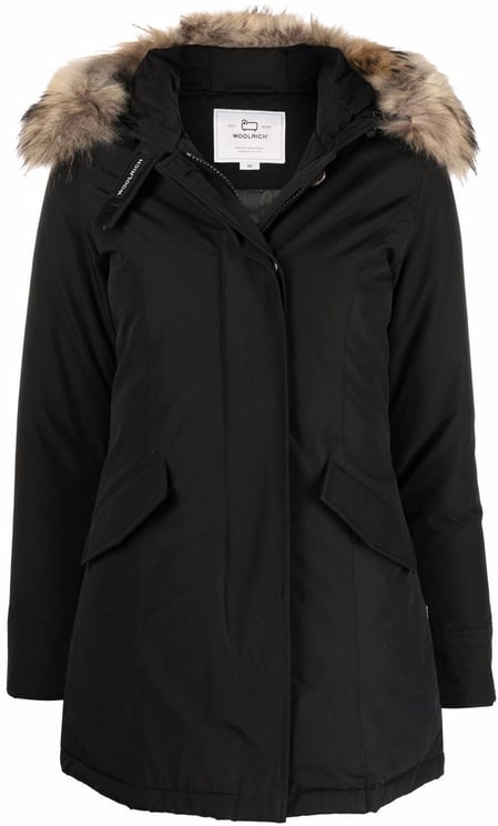 Woolrich Black Arctic Raccoon Down Parka