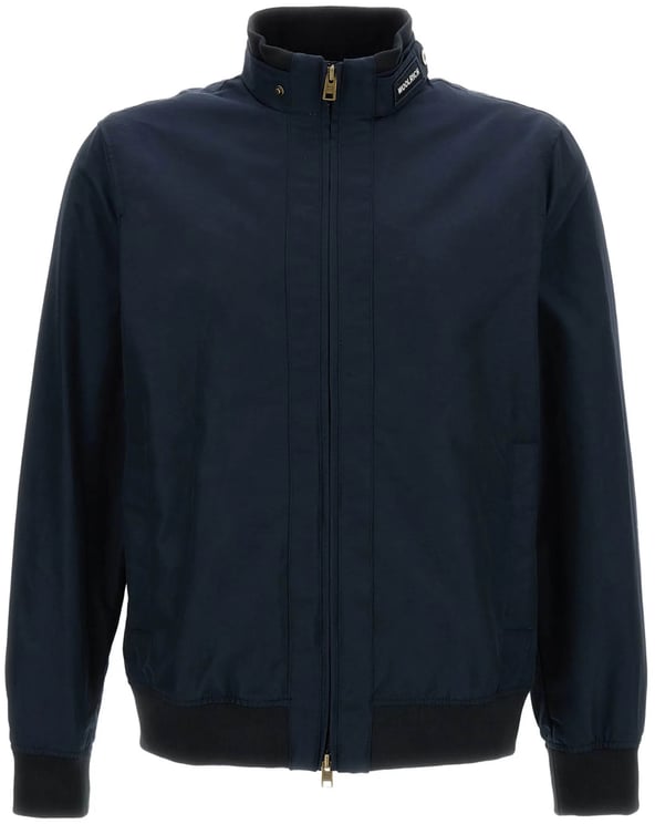 Woolrich Blue Spring Lewis Bomber Cotton Jacket