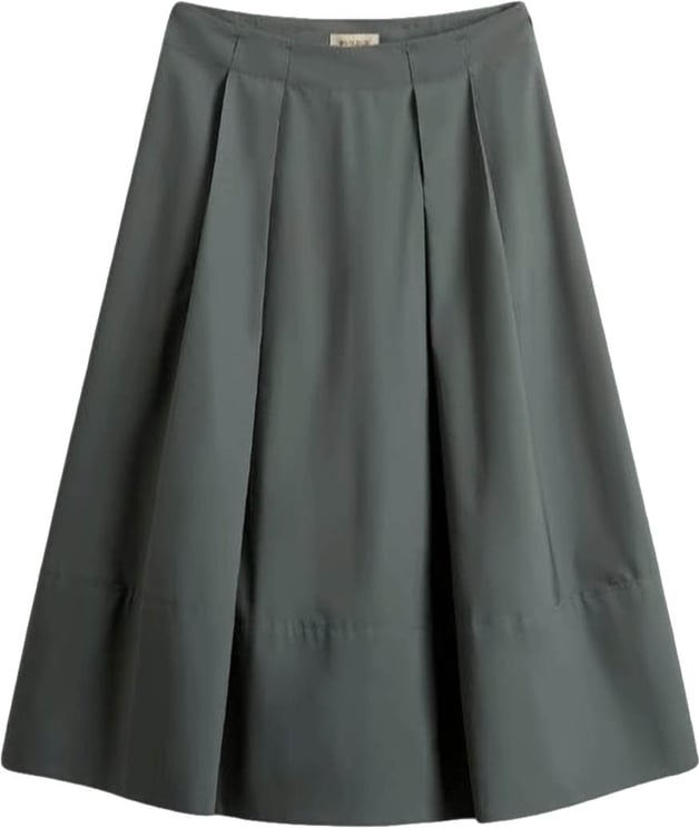 Woolrich Pure Cotton Poplin Front Pleated Skirt