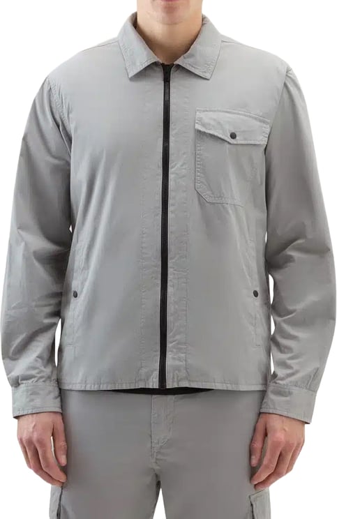 Woolrich Gabardine Overshirt Mineral Grey