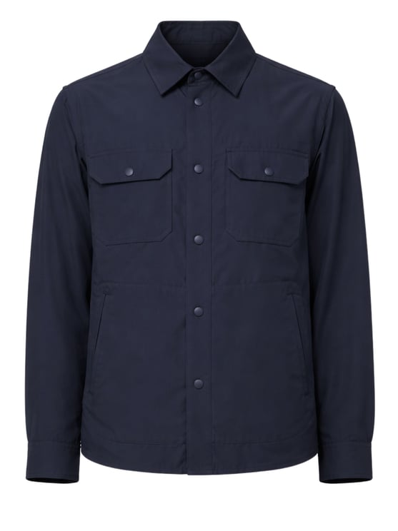 Woolrich Dark Navy Cotton Linen Shirt