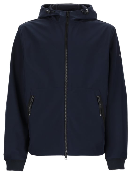 Woolrich Black Polyester Zip Up Hoodie Jacket