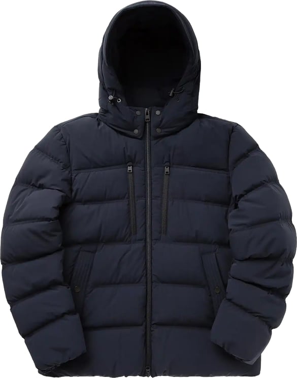Woolrich Matt Stretch Puffer Jacket Melton Blue