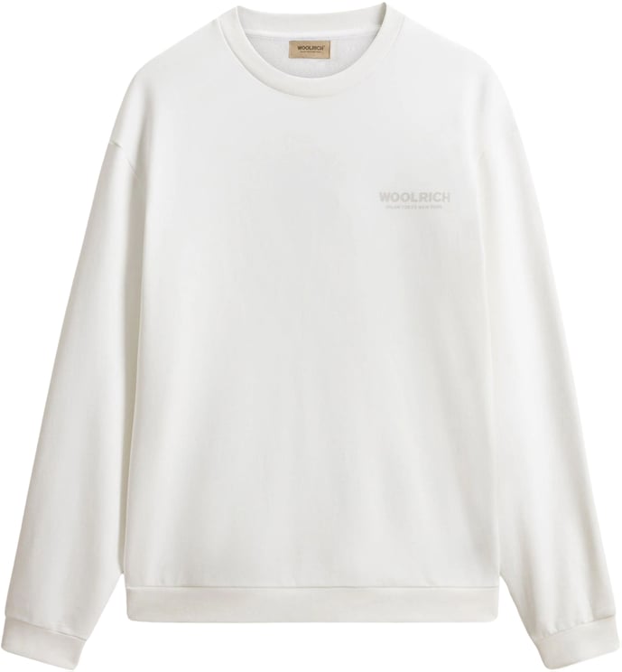Woolrich Woolrich Macro Logo Sweaters Off White Cfwosw2032mrut5377