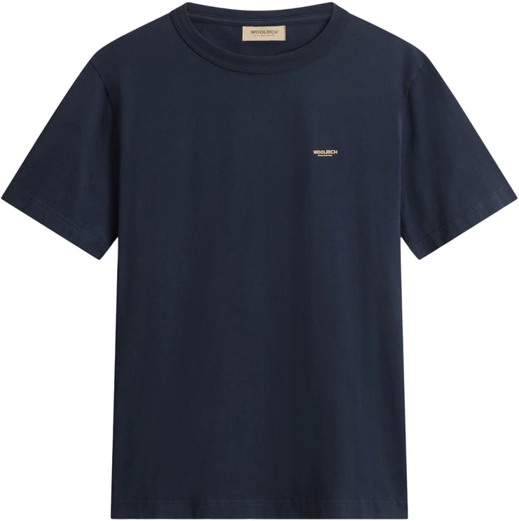 Woolrich Woolrich Cotton Logo T-shirts Donkerblauw Cfwote2012mrut5334