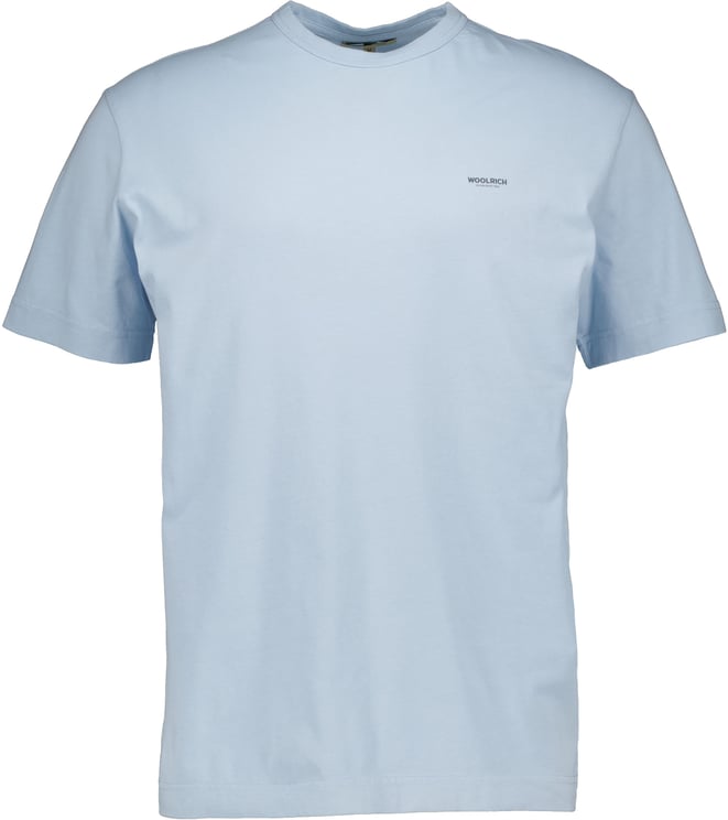 Woolrich Woolrich Cotton Logo T-shirts Lichtblauw Cfwote2012mrut5334