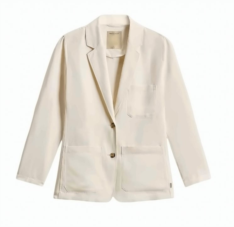 Woolrich Linen Blend Notch Lapels Single Blazer