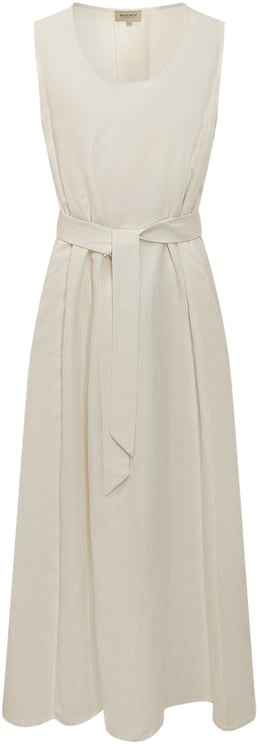 Woolrich Abito Lungo Smanicato in Viscosa con Cintura