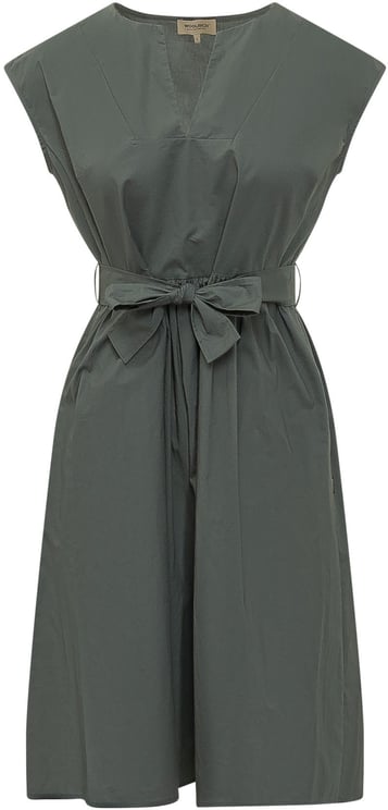 Woolrich Abito Corto in Popeline con Cintura