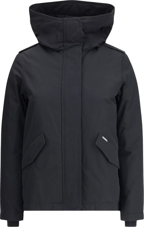 Woolrich Black Military Jacket High Collar Jacket