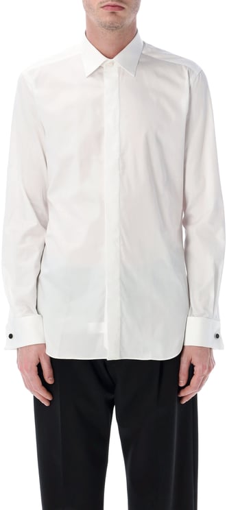 Xacus Xacus white shirt with Italian collar