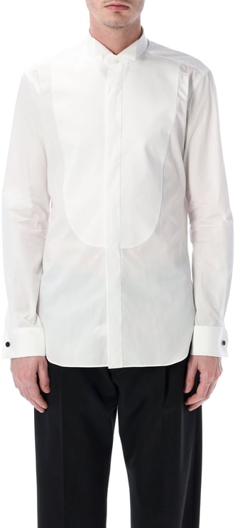 Xacus Xacus white plastron formal shirt