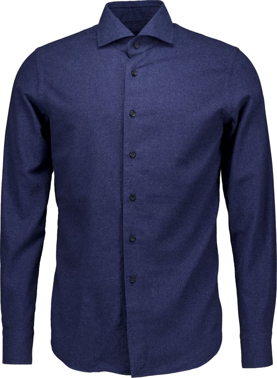 Xacus Xacus Washed Shirt Lange Mouw Overhemden Donkerblauw 721ml/31148