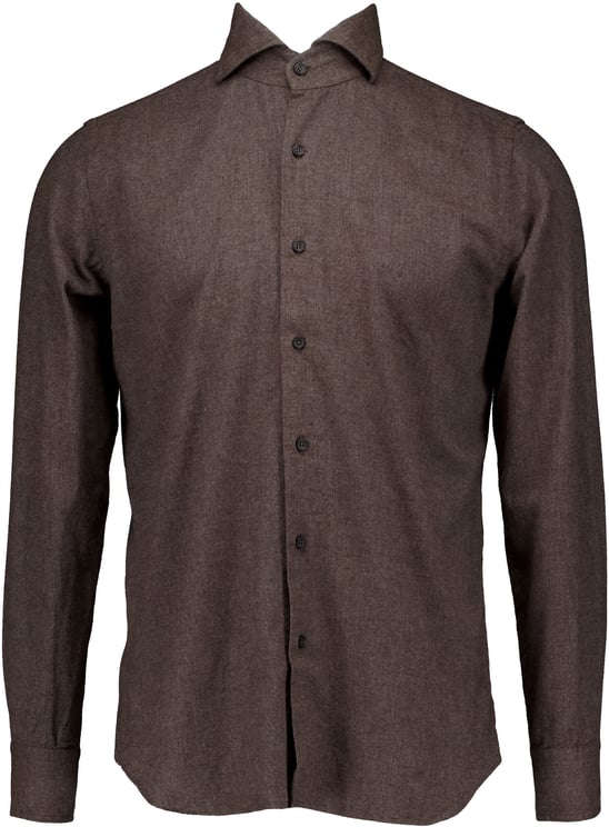 Xacus Xacus Washed Shirt Lange Mouw Overhemden Bruin 721ml/91175