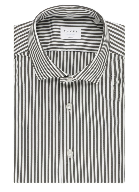 Xacus White Striped Active Casual Shirt