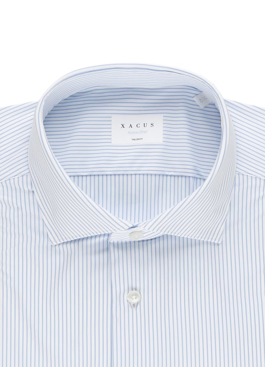 Xacus White Striped Active Casual Shirt
