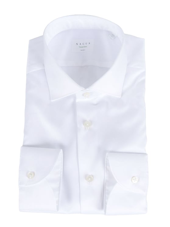 Xacus White Crisp Pointed Collar Shirt