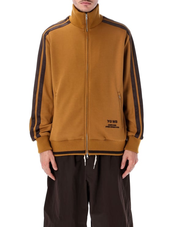 Y-3 High Collar Full-Zip Track Top with Striped Sleeves