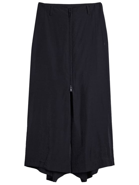 Y-3 Neutrals Wide-Leg Front Zipper Viscose-Blend Pants