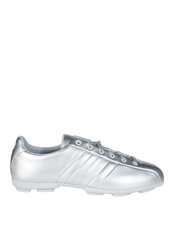Y-3 Metallic Silver Side Stripes Sneakers