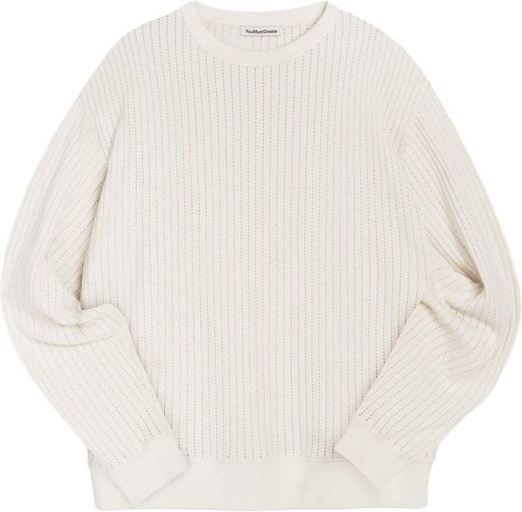You Must Create Crewneck Fauss Off White