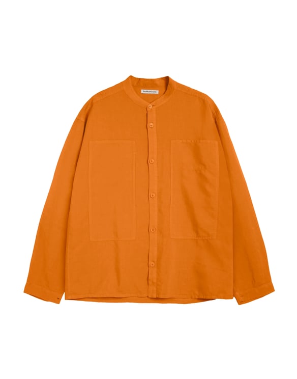 You Must Create Orange Hawkeye Collarless Shirt