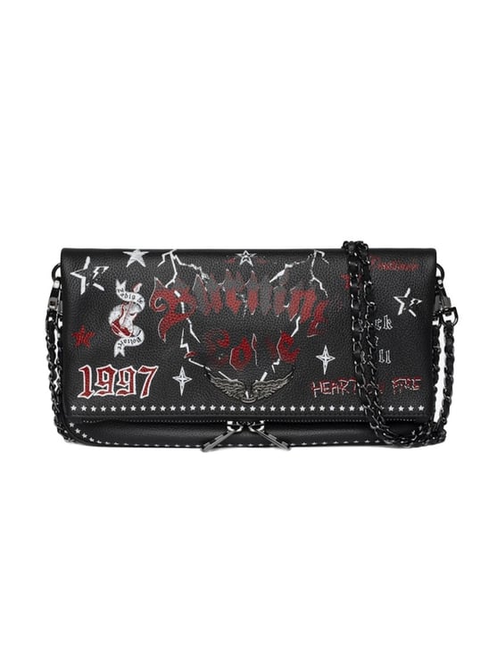 Zadig&Voltaire Textured Black Clutch Bag