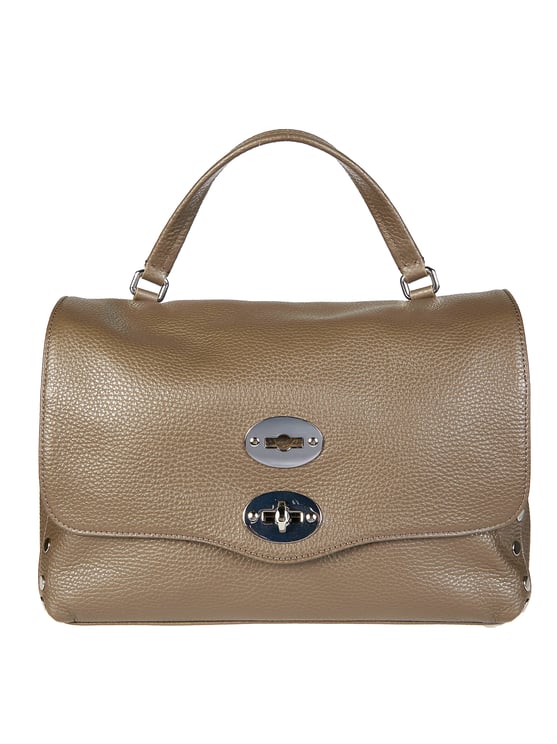 Zanellato Brown Daily Pebbled Leather Shoulder Bag
