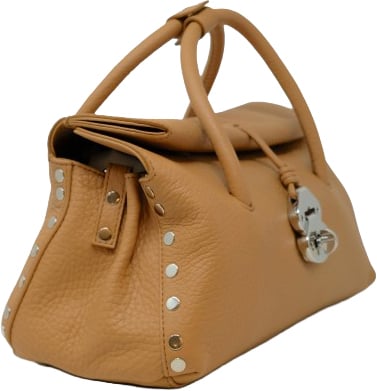 Zanellato ZANELLATO 068750-1120000-Z0231 BROWN DOTTA CENTAURO LEATHER HANDBAG