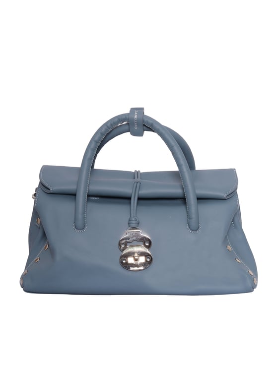 Zanellato Blue Zelante Saeta Smooth Leather Handbag