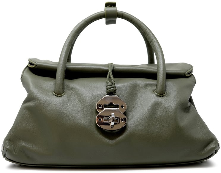Zanellato ZANELLATO 068750-1910000-Z0482 GREEN OLIVONA LEATHER DOTTA SAETA S HANDBAG