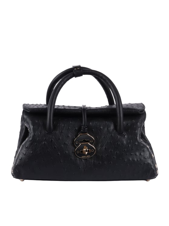 Zanellato Black Cratere Cactus Textured Shoulder Bag