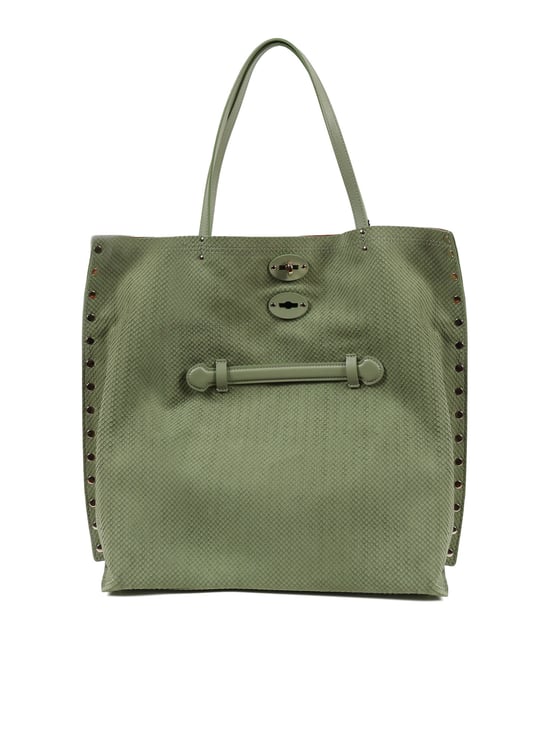 Zanellato Green Spinoso Amoretto Textured Leather Tote Bag