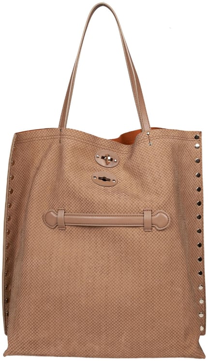 Zanellato Zanellato amoretto m leather tote bag, beige