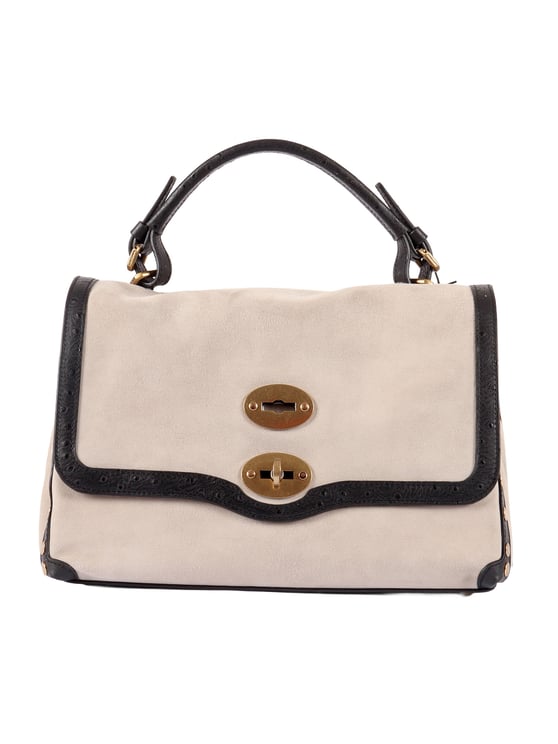 Zanellato Grey Sasso Zashmere Cactus Suede Shoulder Bag