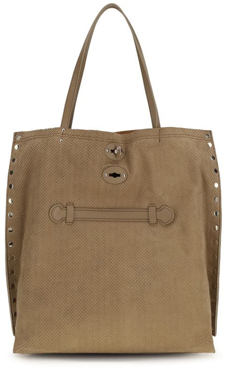 Zanellato Zanellato Beige Calf Leather Bos Taurus Shoulder Bag