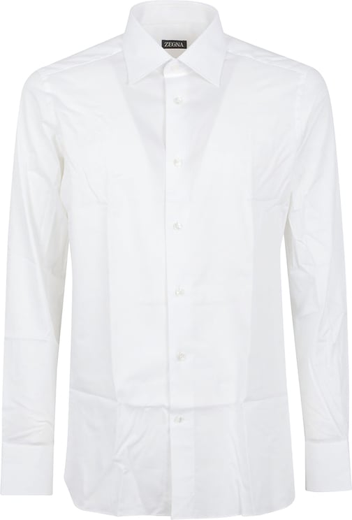 Zegna Long-Sleeve Cotton-Lycra Shirt with Crisp Collar