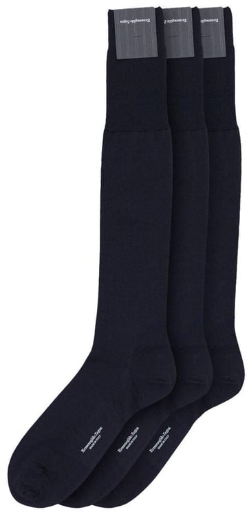 Zegna ZEGNA Navy Blue Wool Socks