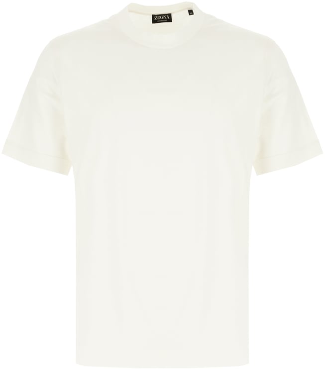 Zegna Zegna White silk and cotton t-shirt