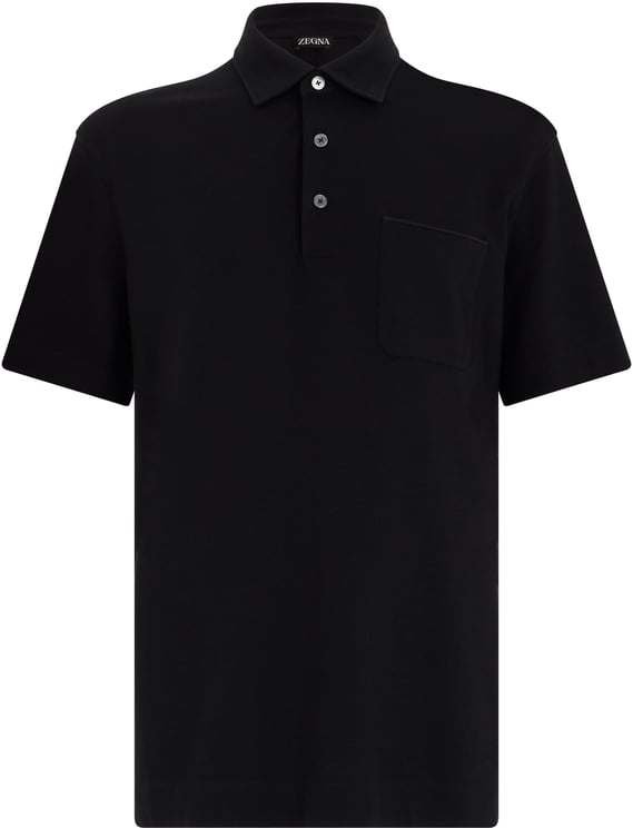 Zegna Short sleeve polo in cotton