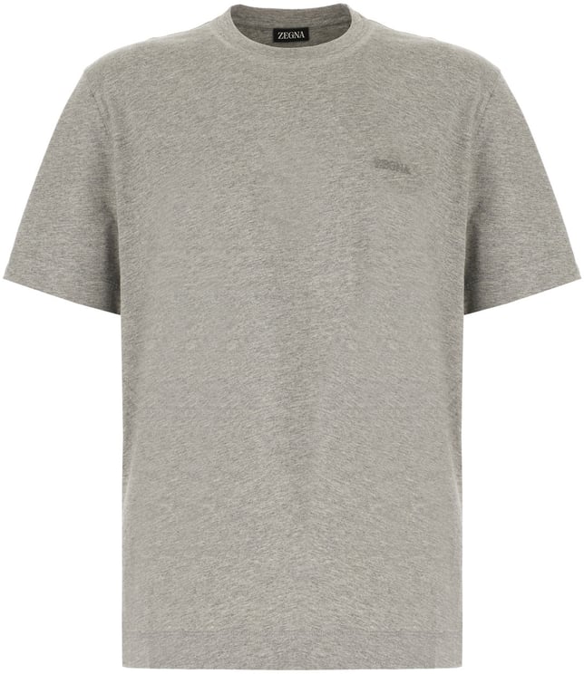 Zegna Zegna Melange grey cotton t-shirt