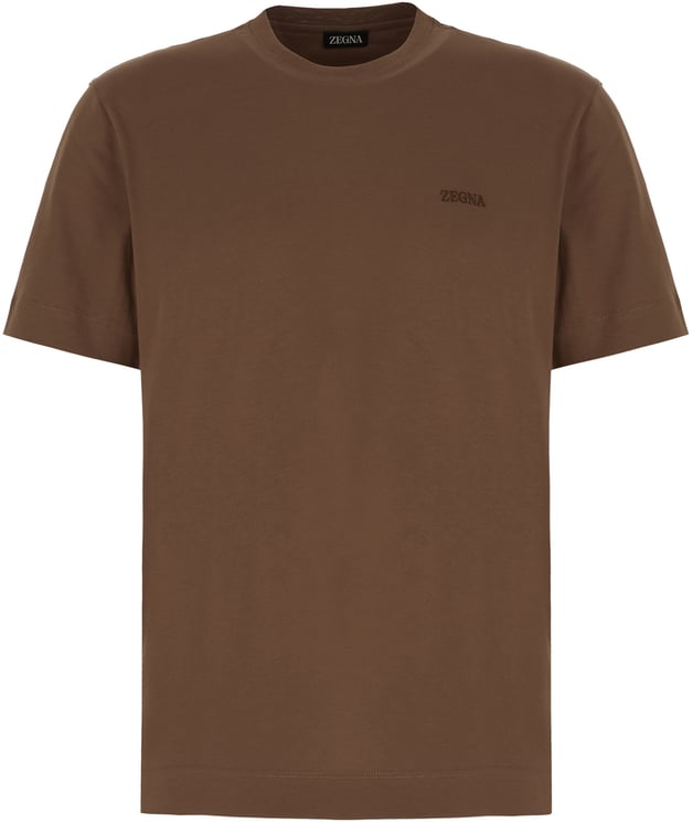Zegna Zegna Brown cotton t-shirt