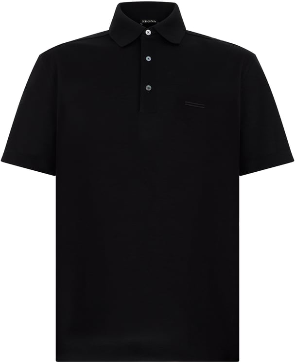 Zegna Short sleeve polo in cotton
