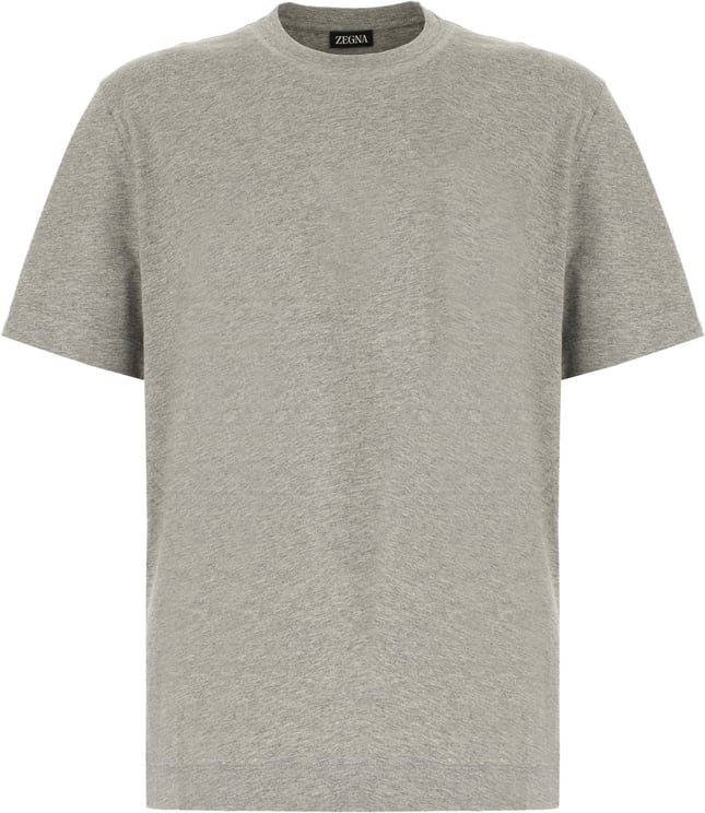 Zegna Zegna Melange grey cotton t-shirt