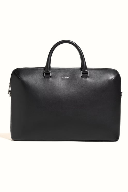 Zegna Calf Leather Briefcase