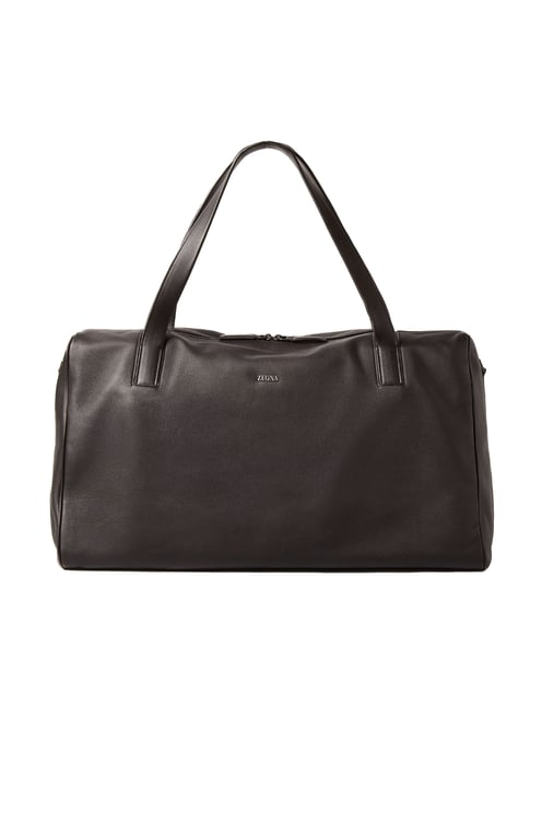 Zegna Second Skin Leather Holdall Bag