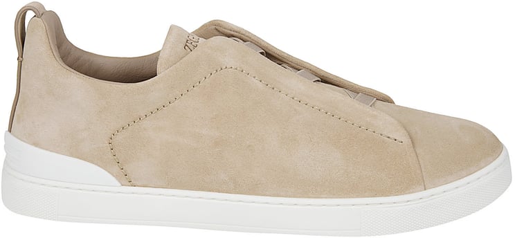Zegna Triple Stitch Low Top Sneakers White