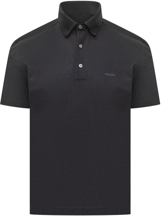 Zegna Polo a Maniche Corte con Colletto e Bottoni