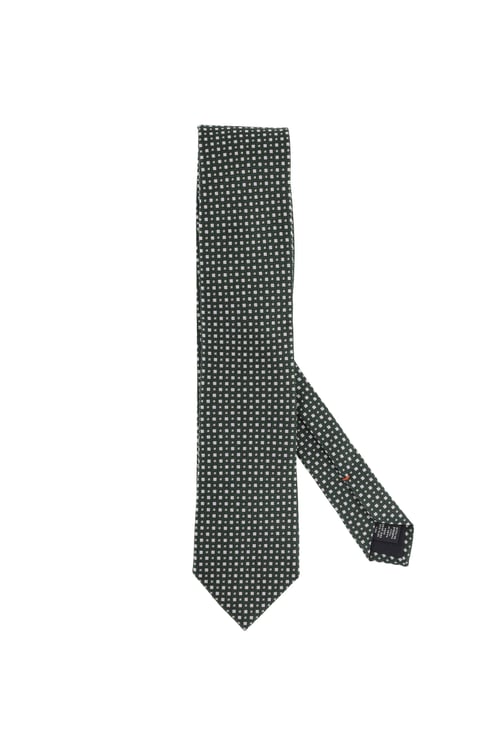 Zegna Micro-Pattern Pure Silk Tie