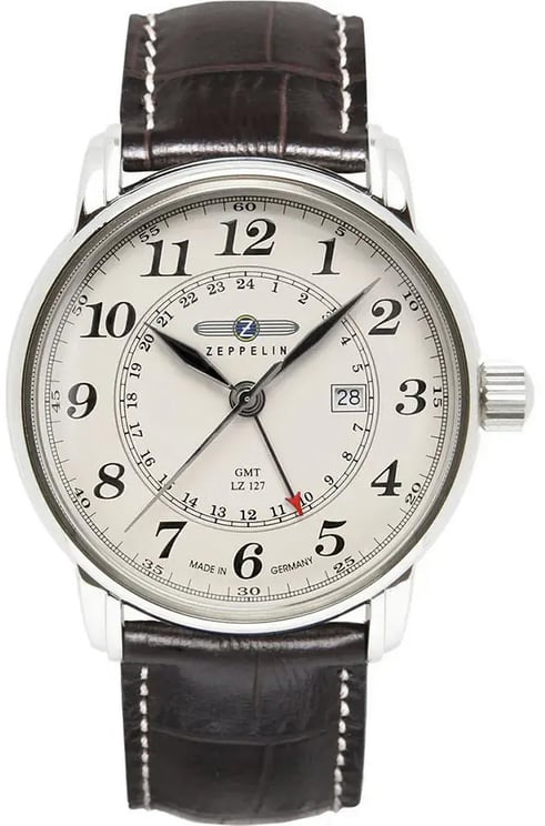 Zeppelin 7642-5 LZ 127 Graf Dual Time heren horloge